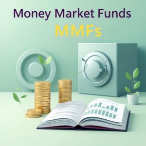 Money Market Funds (MMFs) graphic focused on explaining flexible, short-term financial growth options in Kenya